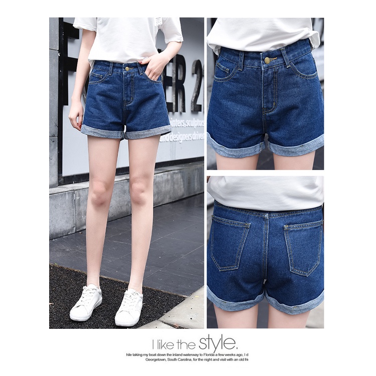 Ready Stock Short Jeans Pant Denim Shorts Women High Waist Plus Size Jeans Seluar Pendek Perempuan