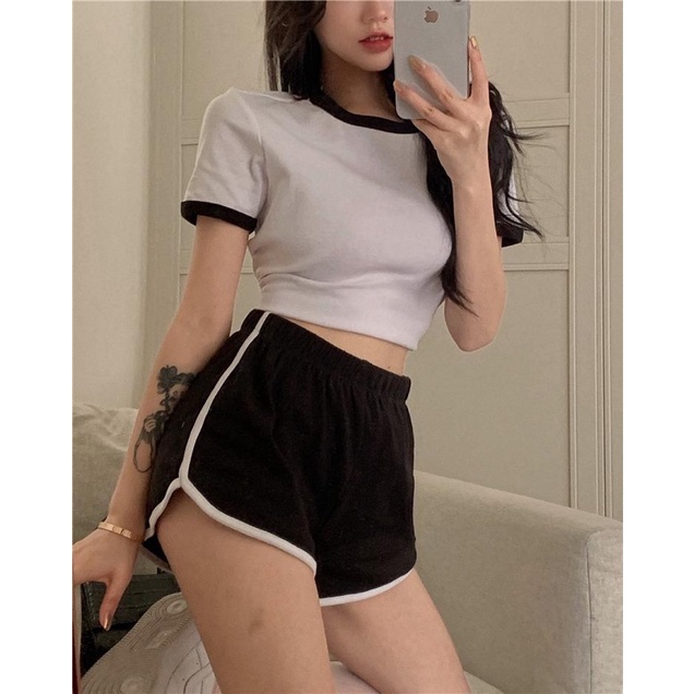 Short pant women short hot Three-point trousers, safety pants, legging casual pant home wear pink热裤 