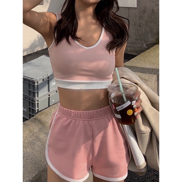 Short pant women short hot Three-point trousers, safety pants, legging casual pant home wear pink热裤 