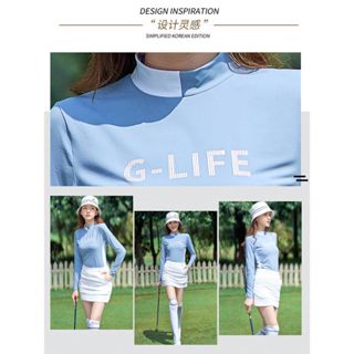 G LIFE golf clothing women's Korean stand-up collar long-sleeved T-shirt spring and summer women's q