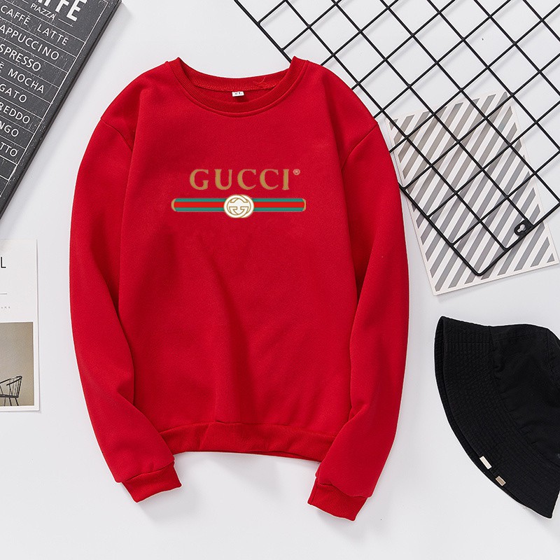 【Ready Stock】Women&Men Long Sleeve Fashion Letters Printed Casual Pullover Top Causal Thicken Co