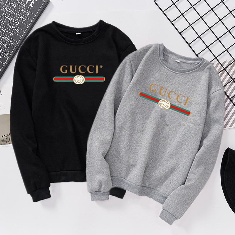 【Ready Stock】Women&Men Long Sleeve Fashion Letters Printed Casual Pullover Top Causal Thicken Co