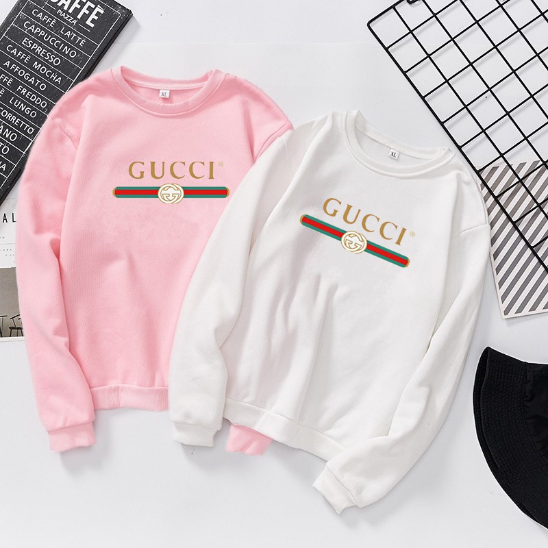 【Ready Stock】Women&Men Long Sleeve Fashion Letters Printed Casual Pullover Top Causal Thicken Co