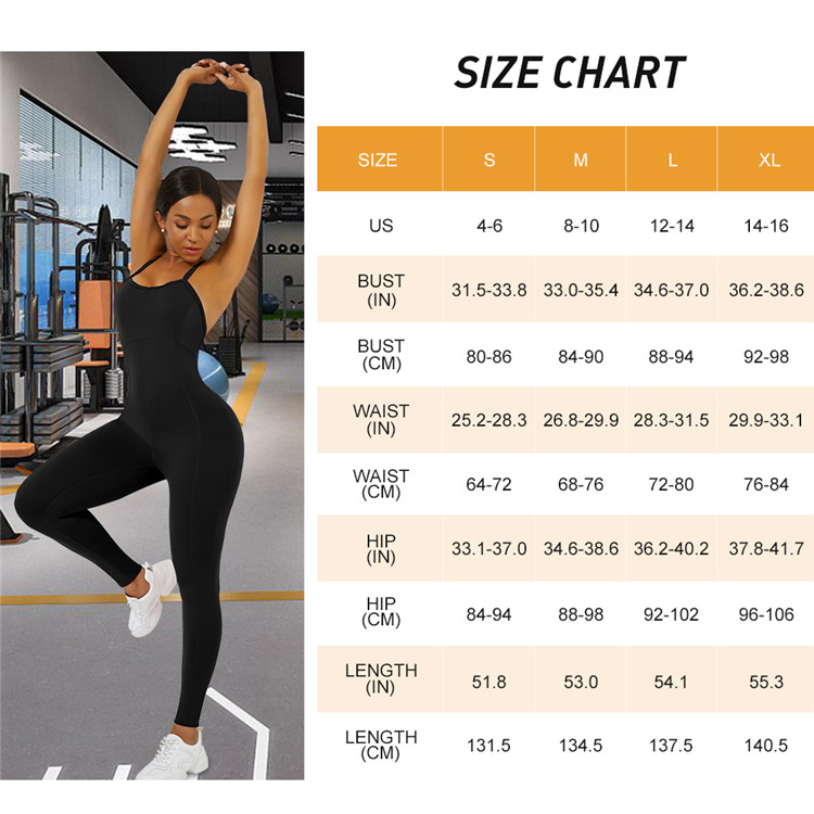 HEXIN Womens Workout Custom Logo Jumpsuit Pants Cl