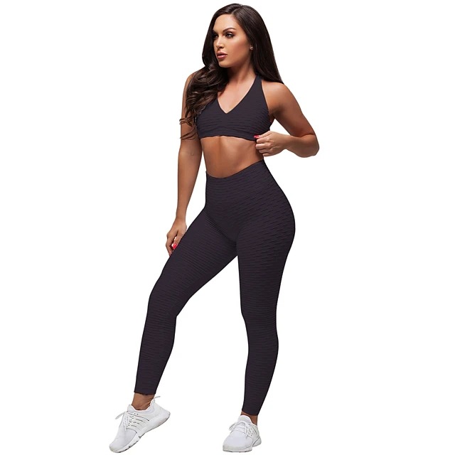 Women Sports Bras Textured Middle Impact Support C