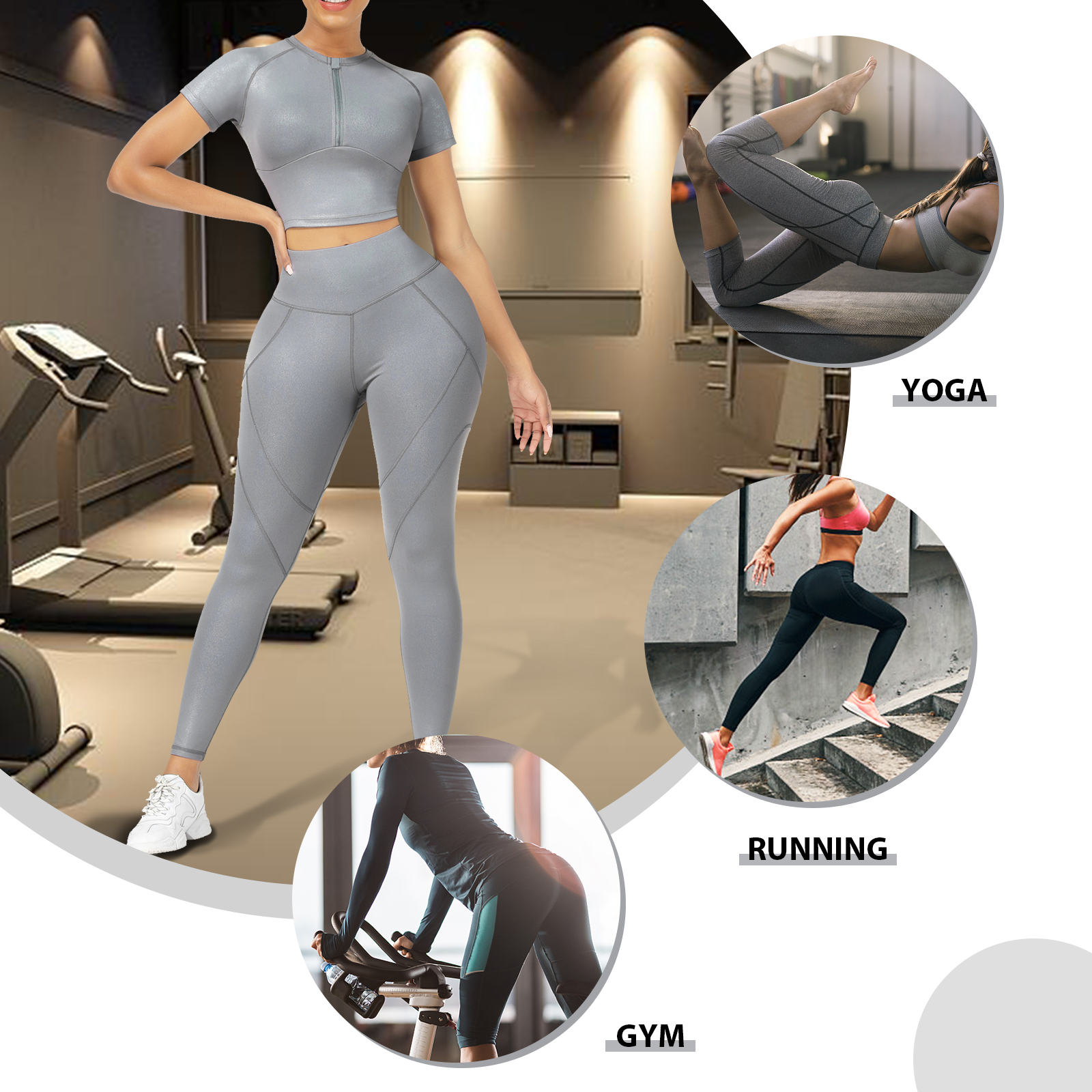 HEXIN Sport Suit Women Fitness Clothing Sport Wear