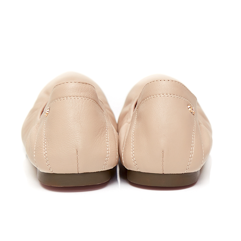 O&B - Hepburn in True Naked  Flat Shoes 100% Lambskin Leather Woman Shoes Soft Comfortable and Beaut