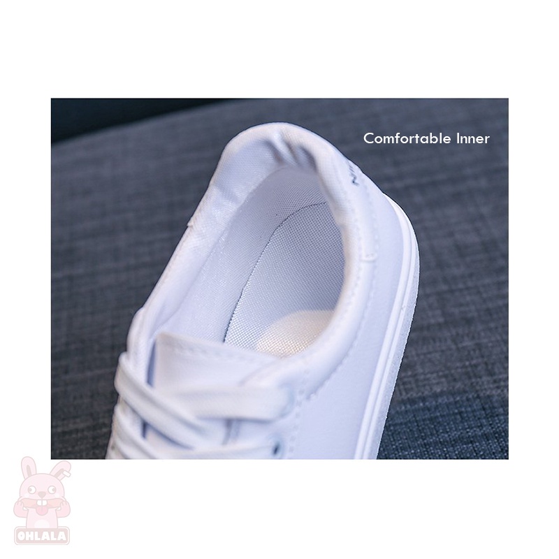 READY STOCKOLL White Sneakers Simple Design Sport Shoes Kasut Lady Girl Perempuan Wanita