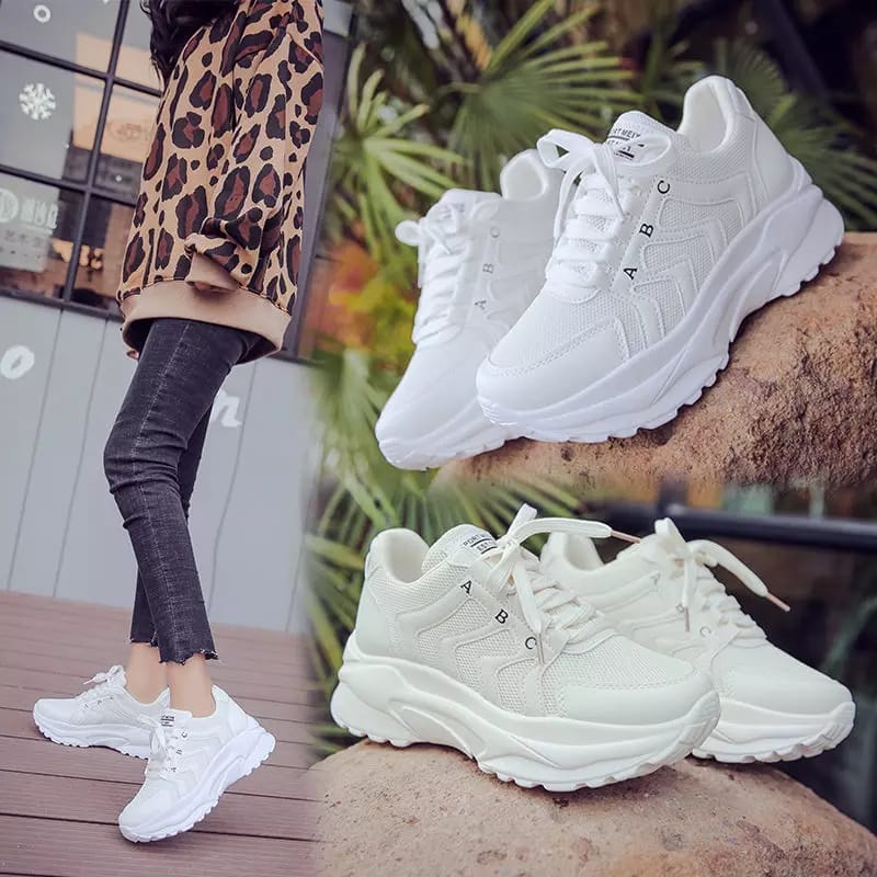 PUTIH Women's Shoes Sneakers White Sport Shoes ABC NEW