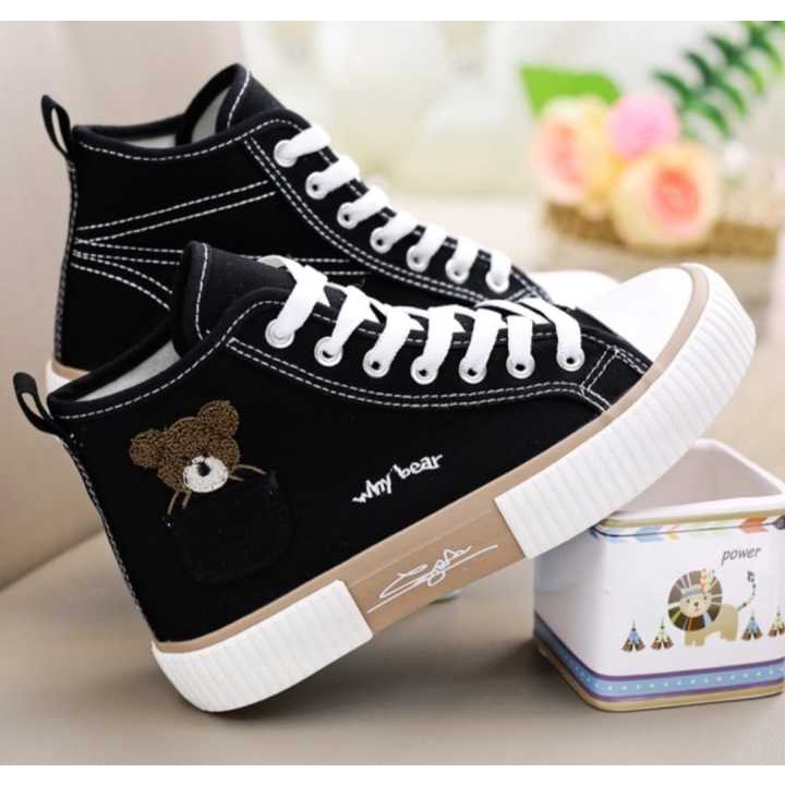 Women's Canvas Sneakers Semi Boots Korean Syle Best Quality why Bear BR-02