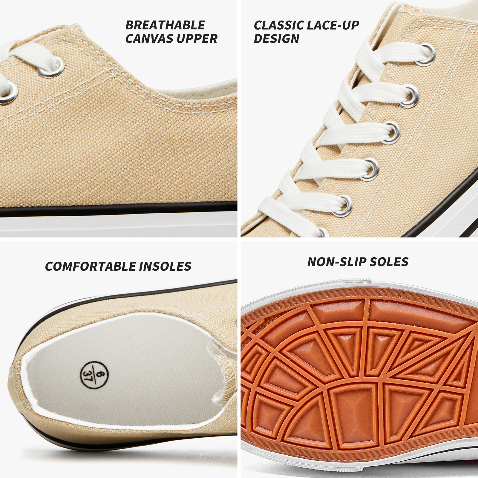 Wholesale Women's Canvas Trendy Shoes Custom White