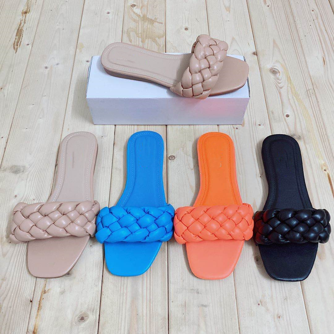 2021 new arrivals Sponge woven slippers summer wom