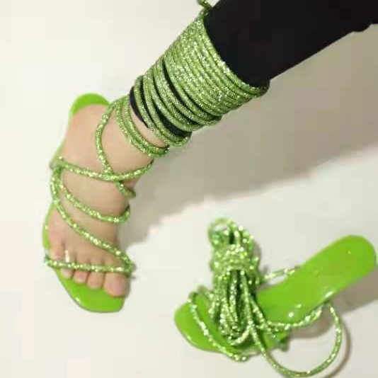 Summer sexy bling bling sandals 2021 designer lace