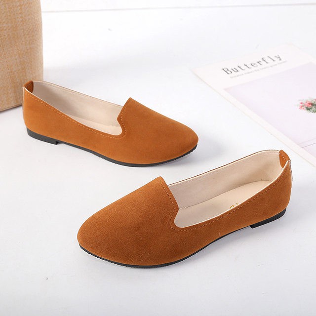 Women's Flat Shoes Suede Ballet Shoes 02