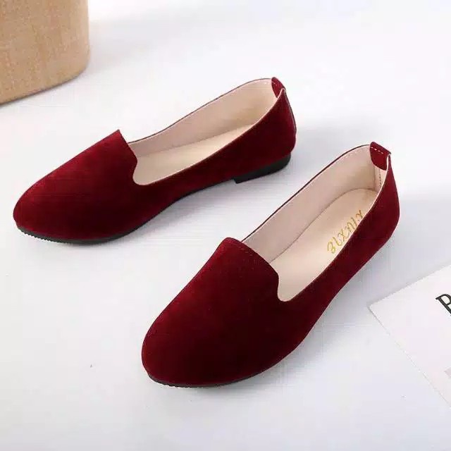 Women's Flat Shoes Suede Ballet Shoes 02