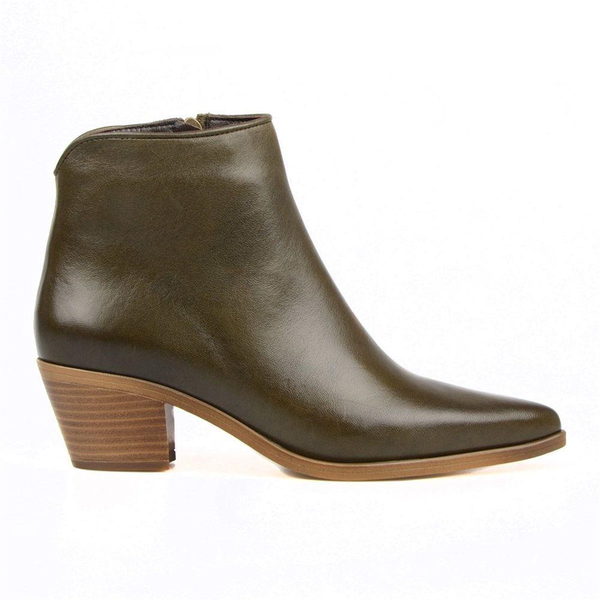 FootCourt Women Ankle Boots With Zipper Genuine Le