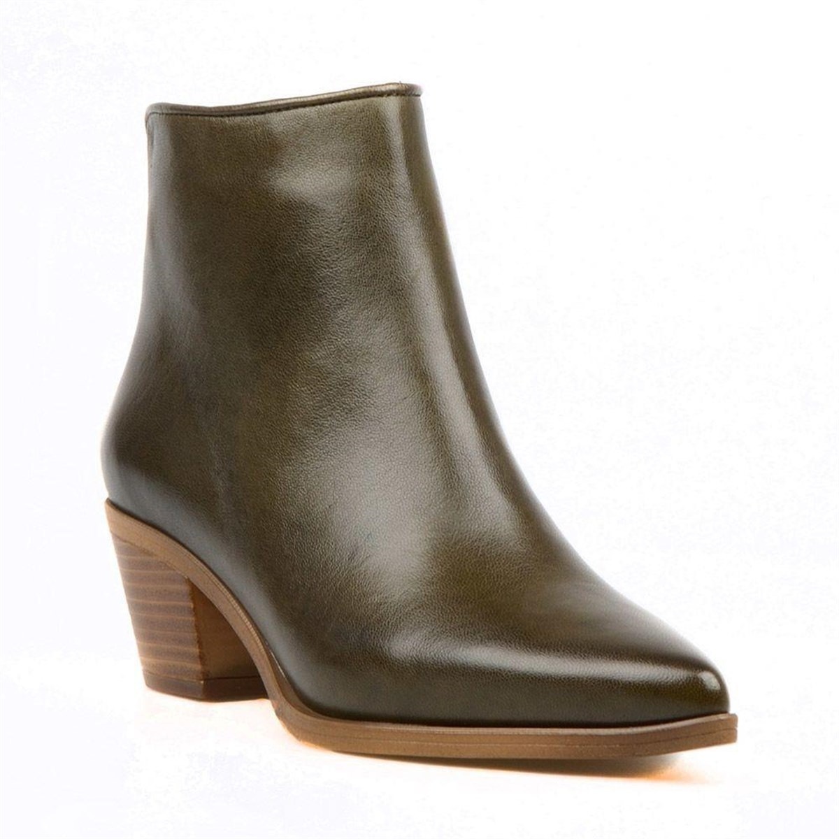 FootCourt Women Ankle Boots With Zipper Genuine Le