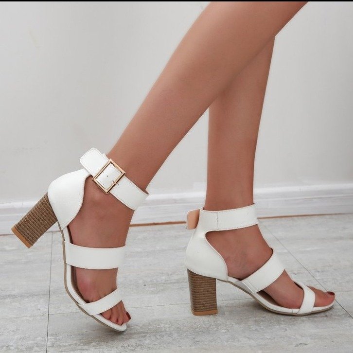Roman style one-line buckle sandals new open toe h