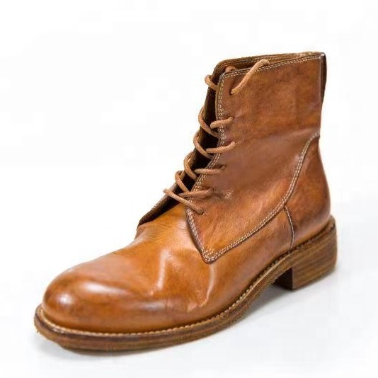 Ready to ship leather outsole women boots leather shoes retail