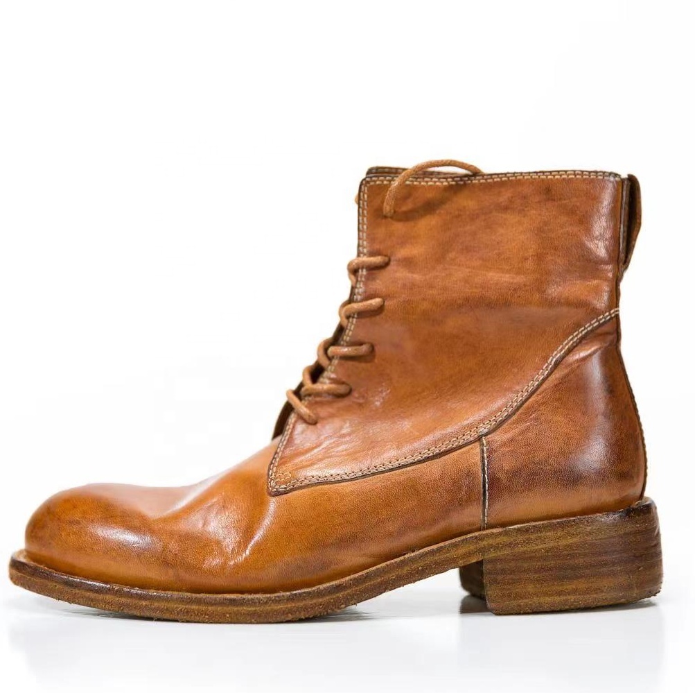 Ready to ship leather outsole women boots leather shoes retail
