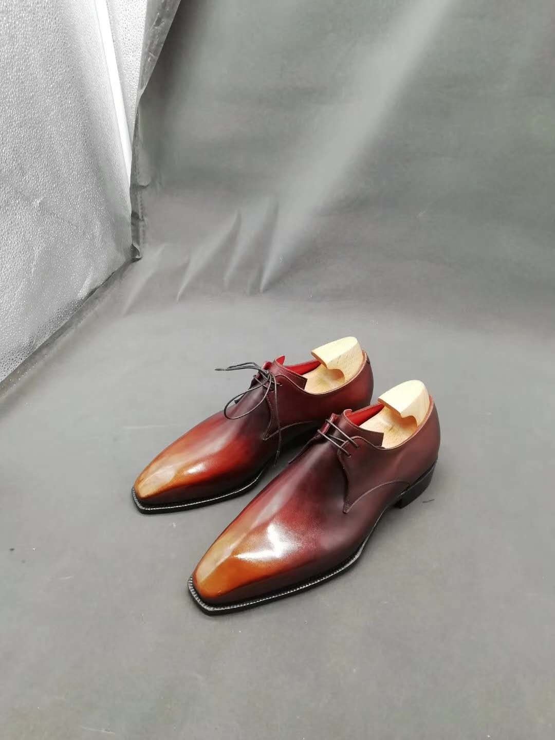 MTM Men goodyear shoes, handmade brown color men shoes