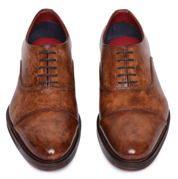 hand-painted Full Grain Genuine Leather flat bottom High-end custom men's invisible inner elevator s