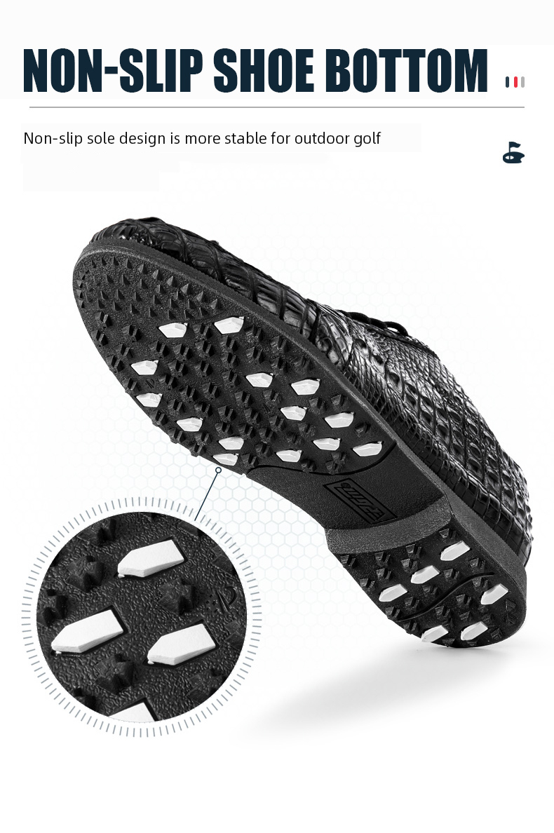 High Quality Men Professional Full Waterproof Golf Shoes Alligator Crocodile Genuine Leather Golf Sh