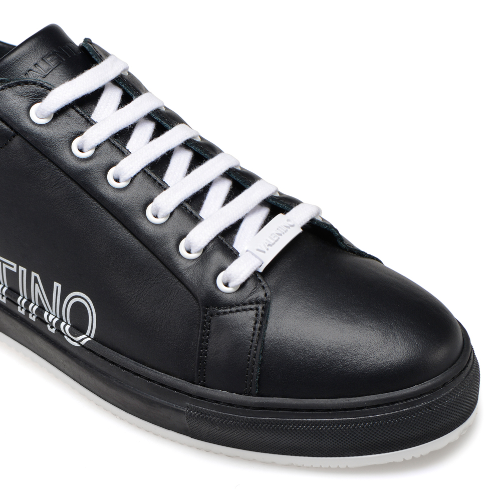 Original Valentino Shoes Smooth Black Leather Luxu