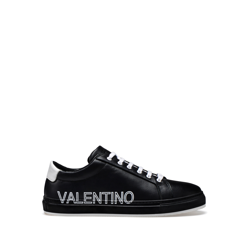 Original Valentino Shoes Smooth Black Leather Luxu