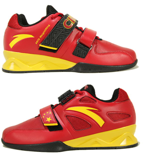 ANTA Weightlifting Shoes Training Competition Squat Load Bearing Buffer Support Leather TPU Material