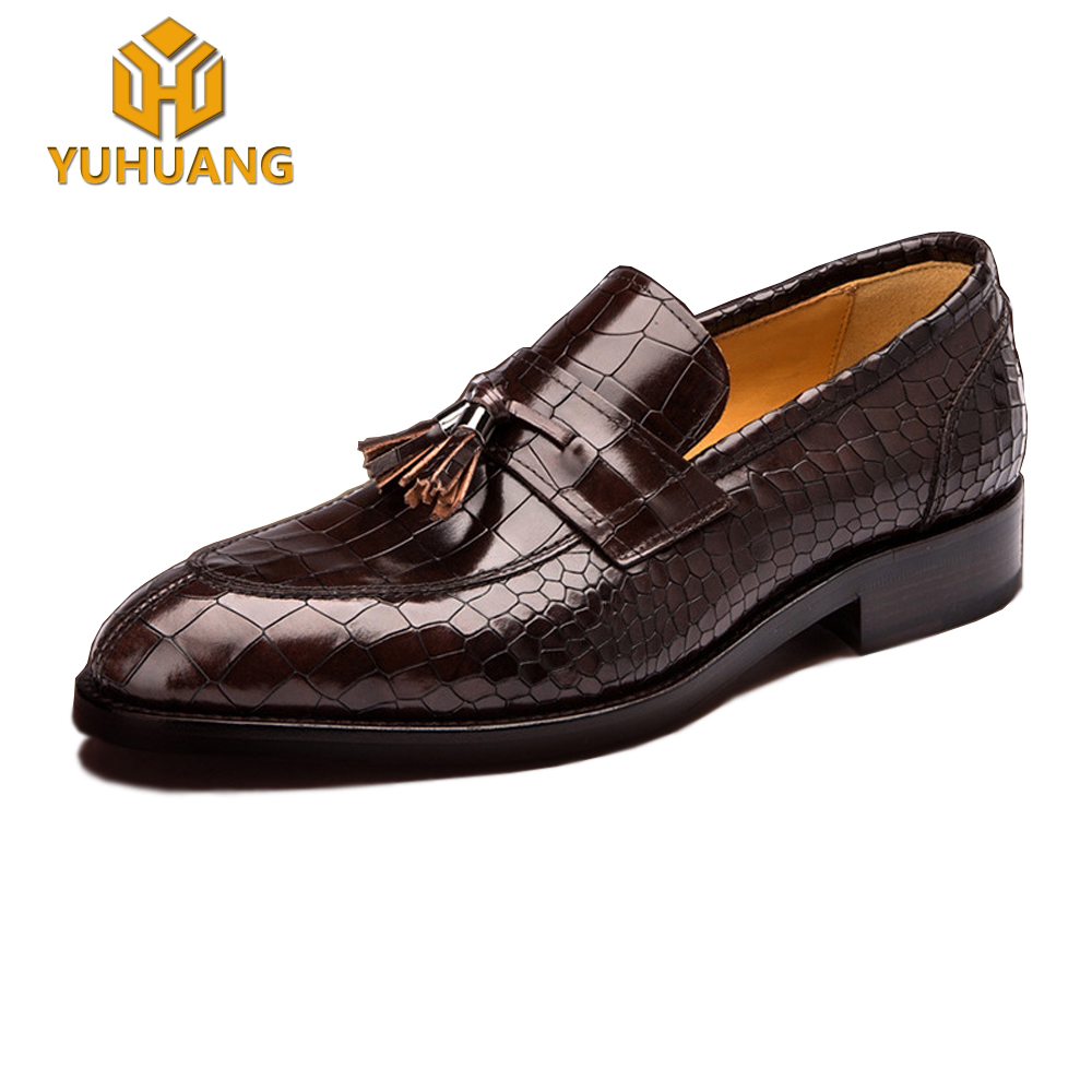 Luxury crocodile skin leather handmade shoes high-end bespoke Loafers shoes