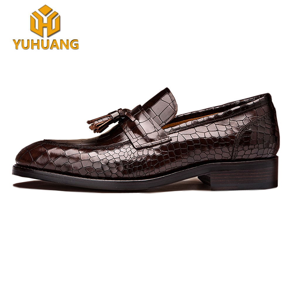 Luxury crocodile skin leather handmade shoes high-end bespoke Loafers shoes