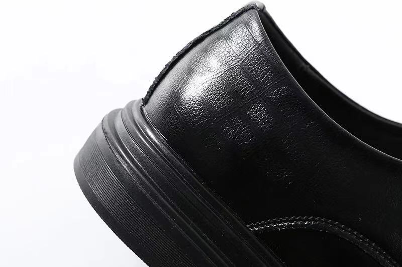 Black all-match lace-up men's leather shoes busine