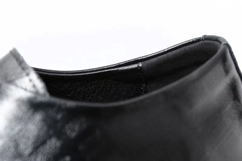 Black all-match lace-up men's leather shoes busine