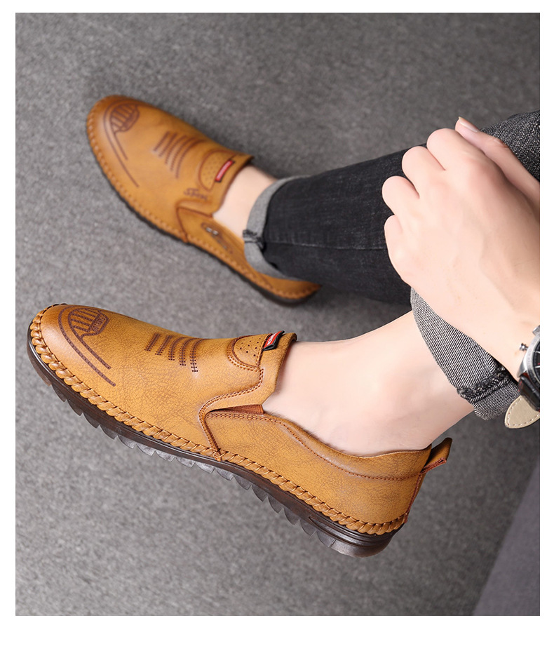 2022 New fashion branded shoes men Genuine Leather