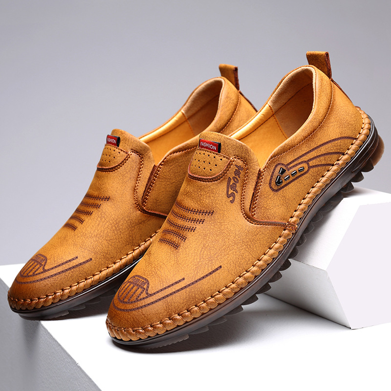2022 New fashion branded shoes men Genuine Leather