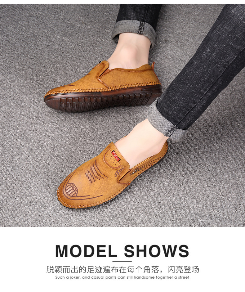 2022 New fashion branded shoes men Genuine Leather