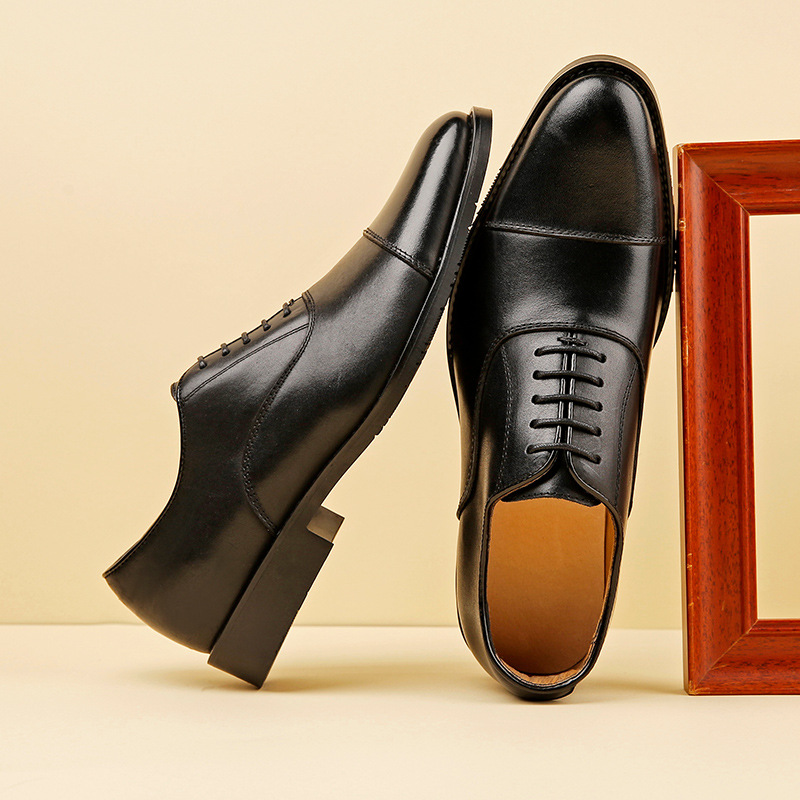 Dropshipping big size genuine leather dress shoes 