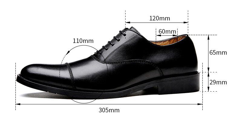Dropshipping big size genuine leather dress shoes 