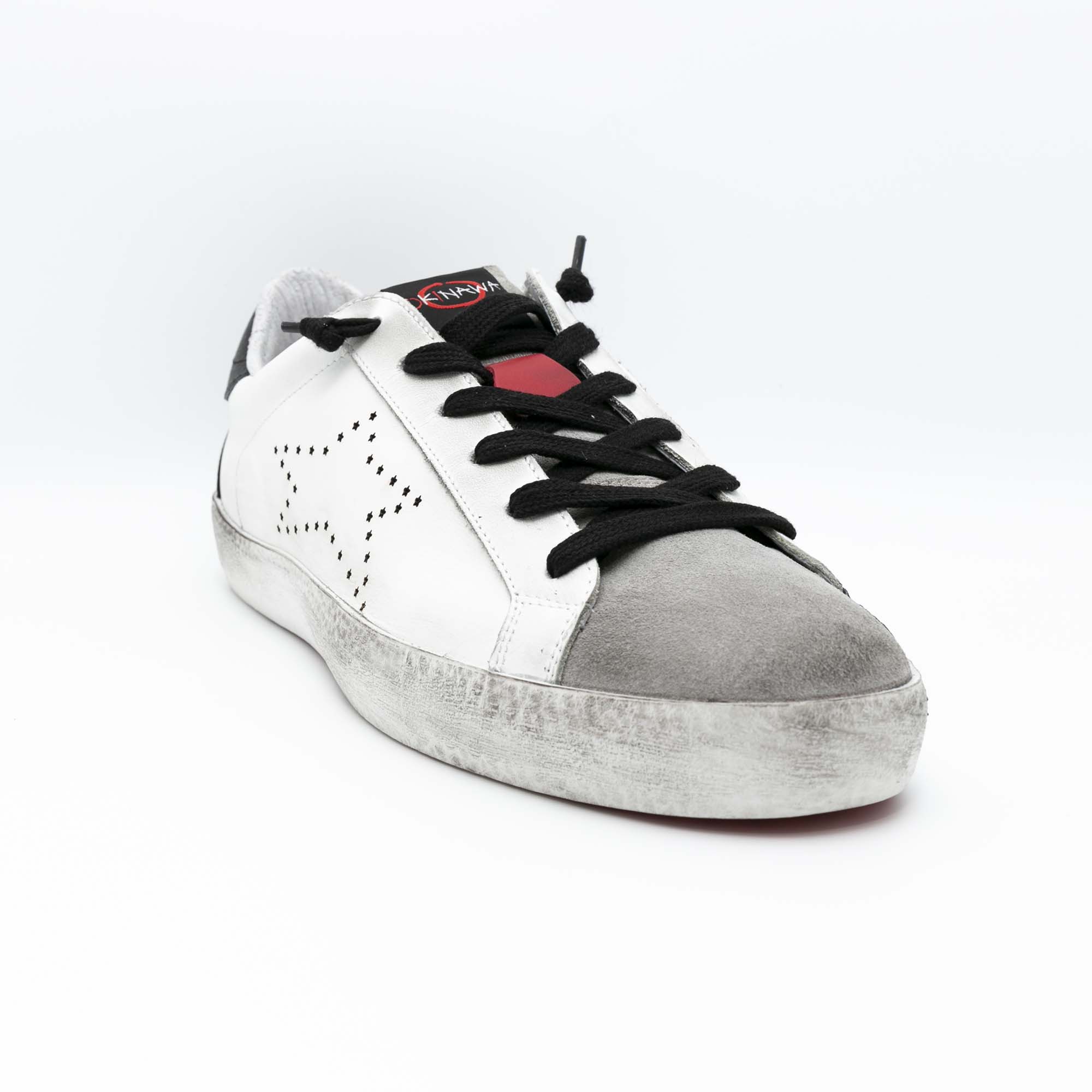 Made in Italy Sneakers Casual Walking Shoes Leather Suede Okinawa White Black Streetwear for Men