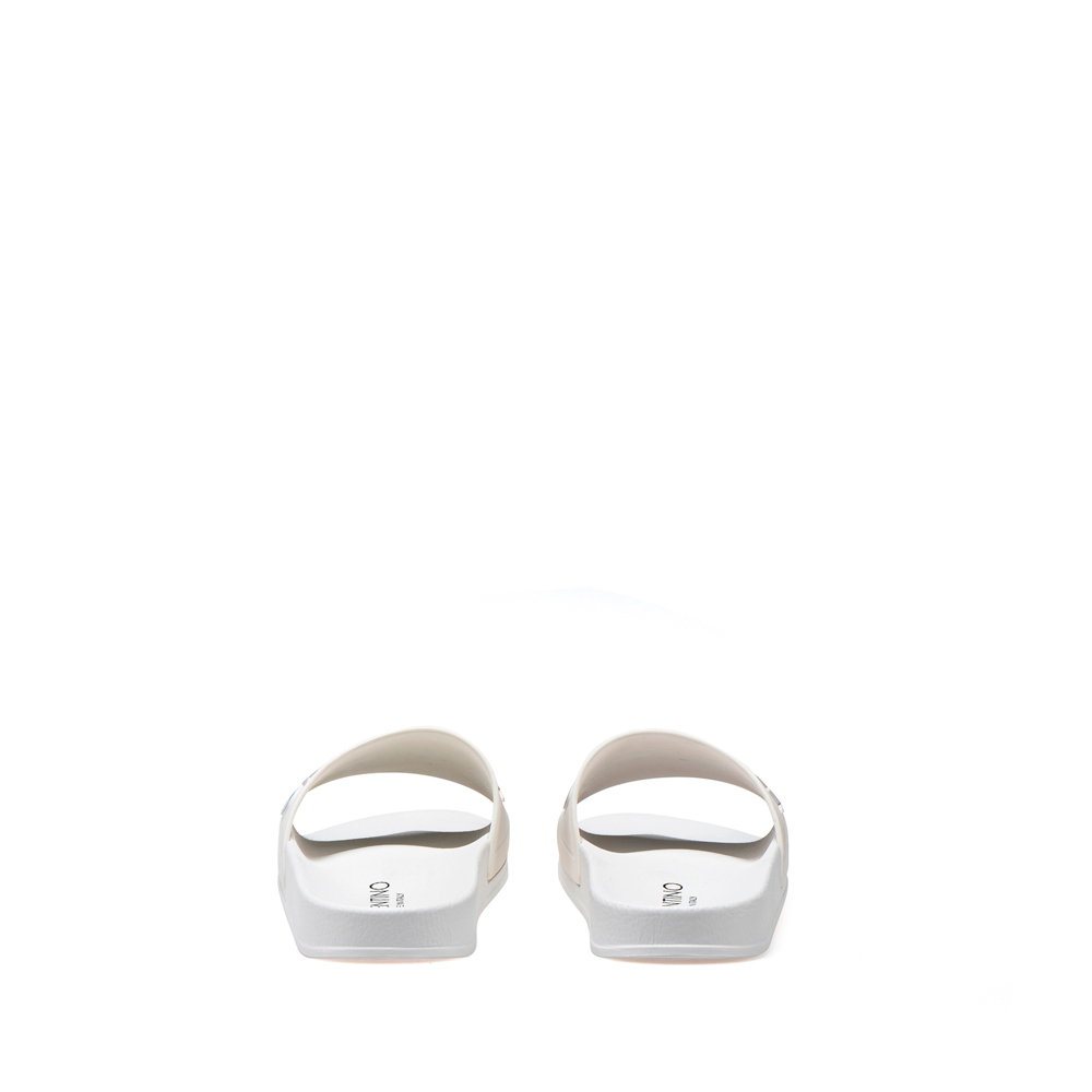 Original Valentino Shoes White Rubber Black Logo V