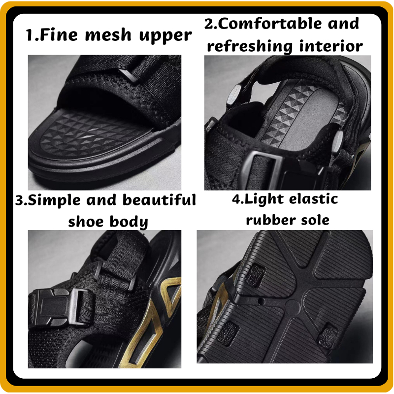 Ready Stock Fashion Men's Sandal Selipar Lelaki Men's Sandal Outdoor Removable LacesSelipar （39-45si