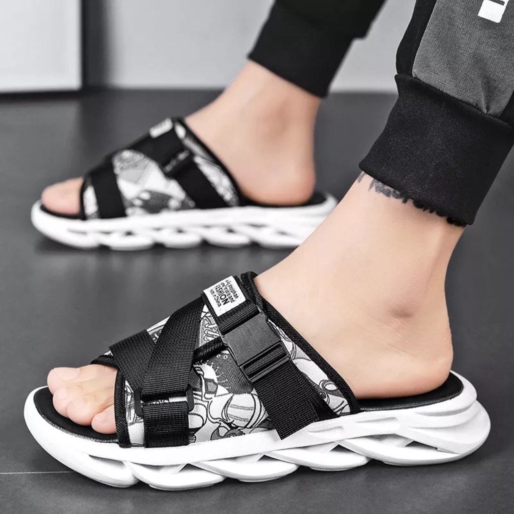 PRIA Men's Sandals Casual Print Fashion Slip On Men's Sandals