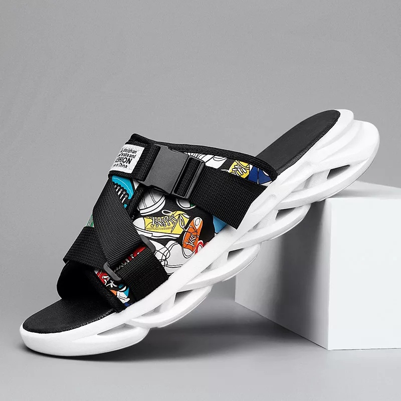 PRIA Men's Sandals Casual Print Fashion Slip On Men's Sandals