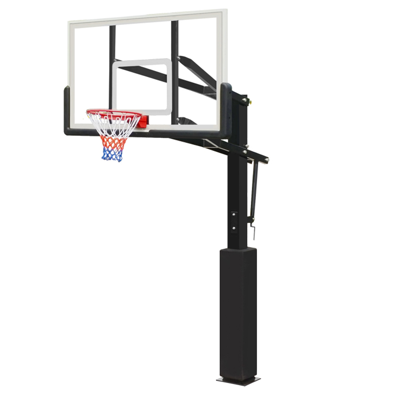 A-1029I 1.80M Length PC / Glass Backboard Adjustable Durable Basketball inground Hoops For Training