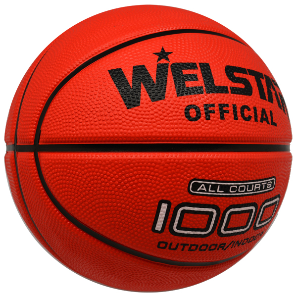 Deep channel foam rubber basketball