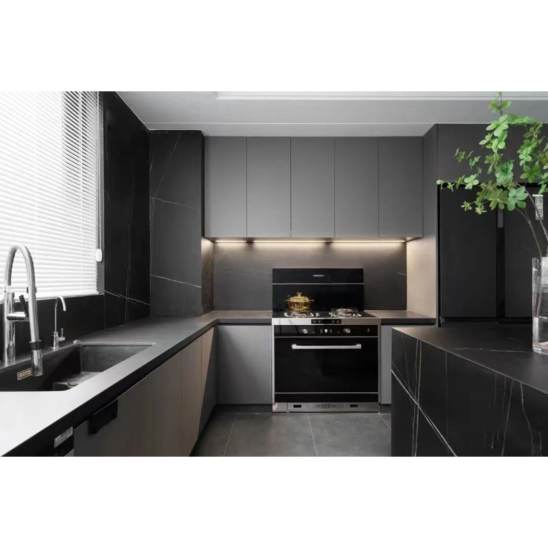Luxury furniture smart kitchen cabinets marble countertops cupboards islands cabinetry modular home 