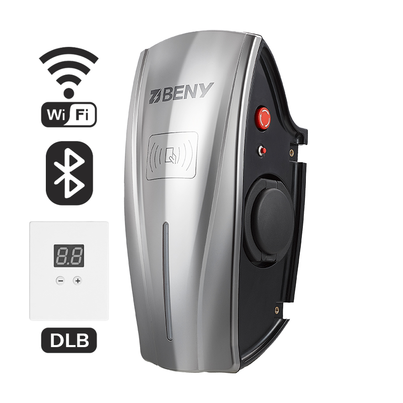 Smart AC Home or Commercial 3 Phase 400V 22kW 32A Type 2 Socket EV Charger Box with DLB Function