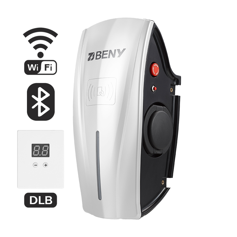 Smart AC Home or Commercial 3 Phase 400V 22kW 32A Type 2 Socket EV Charger Box with DLB Function