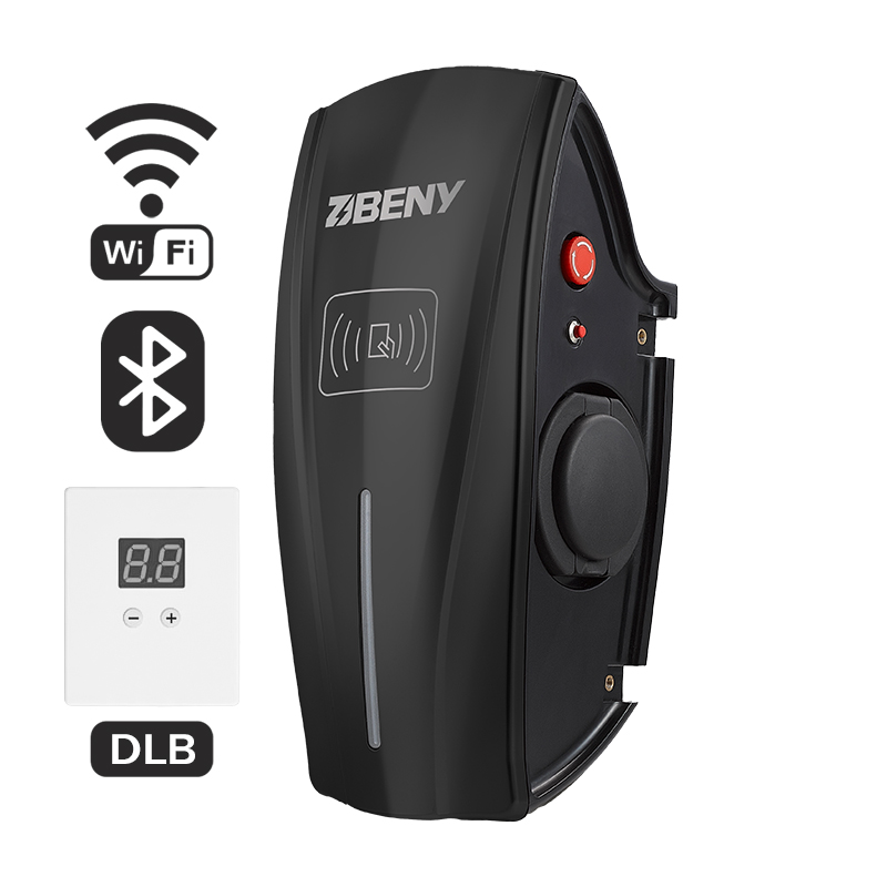 Smart AC Home or Commercial 3 Phase 400V 22kW 32A Type 2 Socket EV Charger Box with DLB Function
